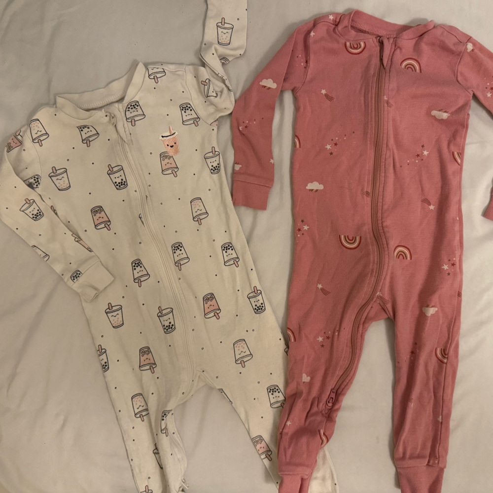 Pekkle Baby 2-Pack Cotton Sleepers - 12 months